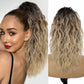 💜NOVIDADE DE 2026 POR £15,99!!⚡MAIS DE 50 MIL VENDIDAS! 💜Extensão de cabelo cacheado, ondulado e com frizz com rabo de cavalo