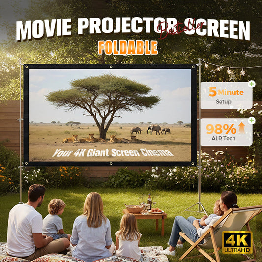 📺 50% DE DESCONTO AGORA! ✨ Tela de Projeção de Alta Definição - 120 polegadas na diagonal com superfície branca fosca para uma experiência de cinema em casa cristalina 🎬🌟