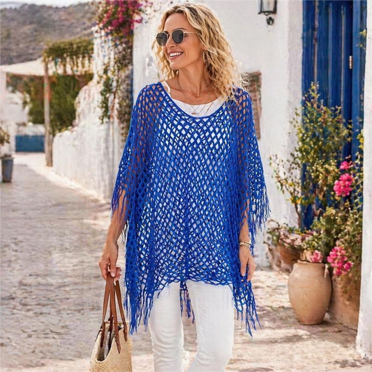 💐Saída de praia metálica de crochê para o verão – Leve, fluida e com um estilo descomplicado