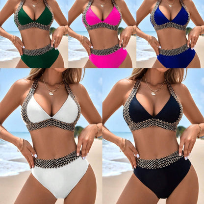 🔥Último dia da promoção: 50% de desconto🔥Maiô feminino sexy com decote em V e estampa ondulada para as férias