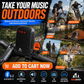 🚴‍♂️🎵 Caixa de som Bluetooth à prova d'água para bicicleta – IPX5, som estéreo TWS, chamadas em modo mãos-livres. Fixação segura, alcance de 70 m. Pedale ao som da sua música! 🔊✨