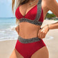 🔥Último dia da promoção: 50% de desconto🔥Maiô feminino sexy com decote em V e estampa ondulada para as férias