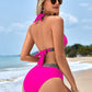 🔥Último dia da promoção: 50% de desconto🔥Maiô feminino sexy com decote em V e estampa ondulada para as férias