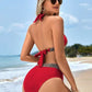 🔥Último dia da promoção: 50% de desconto🔥Maiô feminino sexy com decote em V e estampa ondulada para as férias