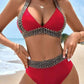 🔥Último dia da promoção: 50% de desconto🔥Maiô feminino sexy com decote em V e estampa ondulada para as férias