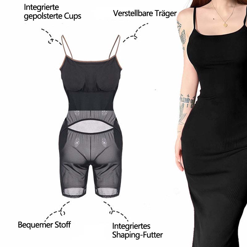 Einfarbiges Bodycon-Kleid mit Spaghettiträgern