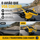 🔥Enfeites para o carro em forma de avião movidos a energia solar