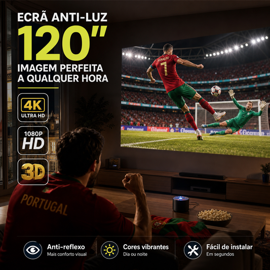 ⚽️⚽️Mega Promoção da Copa do Mundo - 49% OFF e Frete Grátis🔥Tela de Projeção Antiluz (16:9)🎥✨