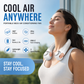 🥳PROMOÇÃO DE 2026🥳💨 50% DE DESCONTO!🍃 Ventilador de pescoço com ar condicionado – Ultra-silencioso, rotação de 360°, 3 velocidades. Refresco sem usar as mãos, bateria de longa duração. Imprescindível para o verão! 😎🌬️