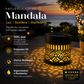 ☀️ Lâmpada solar Mandala para jardim e terraço – Lâmpada de chão e aplique de parede 2 em 1 – Decoração ornamental com efeito vintage – À prova de ferrugem e duradoura
