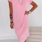 🌸 50% DE DESCONTO AGORA! 🌸Vestido-camiseta para mulher – Macio, com bolsos, comprimento midi descontraído👗