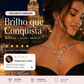 🔥 50% OFF – Conjunto colar + brincos coração cintilante | Presente perfeito, brilho de diamant