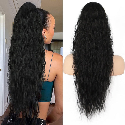 💜NOVIDADE DE 2026 POR £15,99!!⚡MAIS DE 50 MIL VENDIDAS! 💜Extensão de cabelo cacheado, ondulado e com frizz com rabo de cavalo