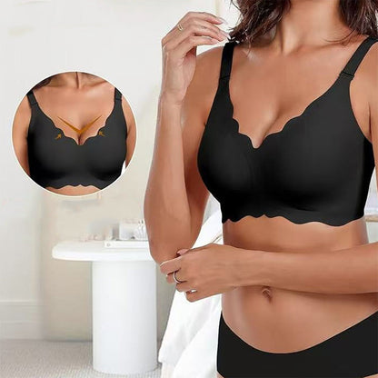 Nahtloser Push-up-BH mit tiefem V-Ausschnitt und ohne Bügel