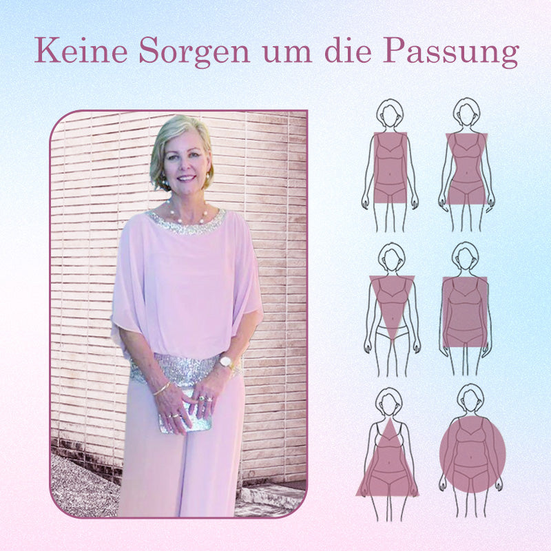 Elegantes 2-teiliges Set mit farbigem Paillettenbesatz