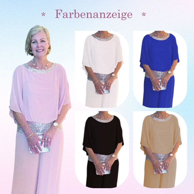 Elegantes 2-teiliges Set mit farbigem Paillettenbesatz
