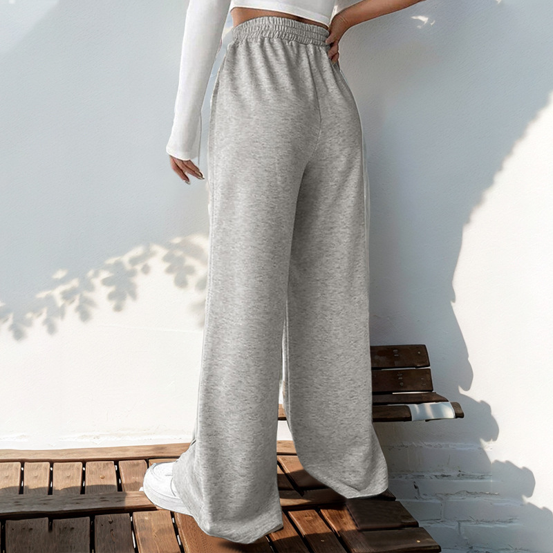 Lässige, lange Damenhose mit weitem Bein