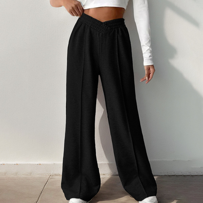 Lässige, lange Damenhose mit weitem Bein