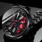 Perfect Gift-Elegant Watch With Racing Wheel-Where Time Is Valued