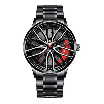 Perfect Gift-Elegant Watch With Racing Wheel-Where Time Is Valued