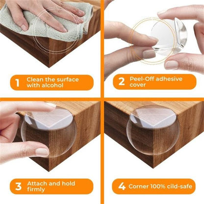 Återanvändbart Baby Safety Corner Protector (4st/1 set)