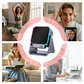 Alto-falante Bluetooth sem fio 5 em 1 com carregamento indutivo e suporte ajustável para telefone
