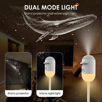 🔭 50% DE DESCONTO AGORA! 🌌 Projetor de céu estrelado e luz noturna 2 em 1 – Dois modos, imagens intercambiáveis e alimentação por USB – Noites tranquilas, quartos mágicos 🛌