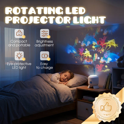 Projetor LED giratório com efeitos de iluminação dinâmicos