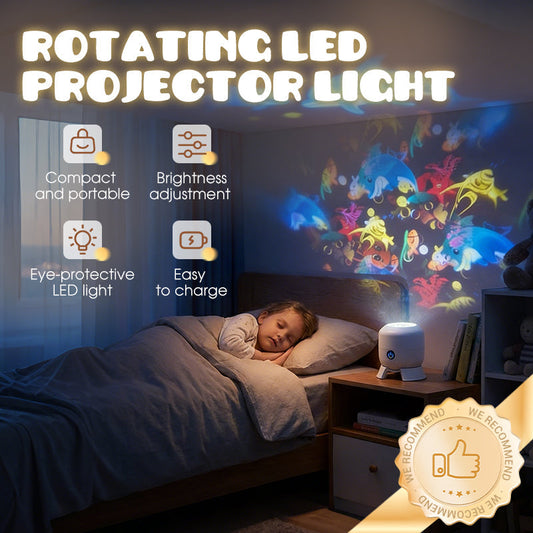 Projetor LED giratório com efeitos de iluminação dinâmicos