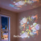 Projetor LED giratório com efeitos de iluminação dinâmicos