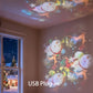 Projetor LED giratório com efeitos de iluminação dinâmicos