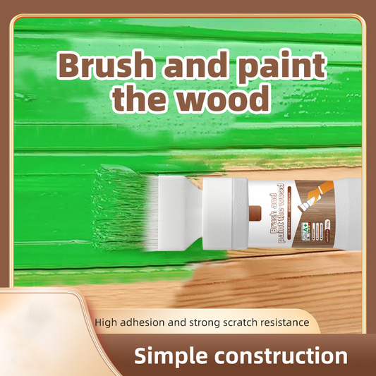 🖌️ OFERTA POR TEMPO LIMITADO: 50% DE DESCONTO! ✨ Pincel 2 em 1 para Pintura em Madeira – Tudo em Um, à Base de Água ✨