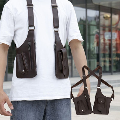 Mochila tática masculina antirroubo com vários bolsos e alças duplas