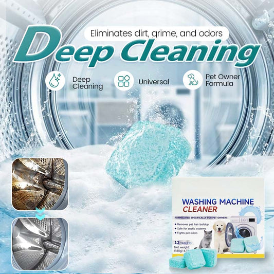 ⏰Preço especial do último dia: $14,99!!!🛡️🌸Limpador de máquina de lavar – 12 pastilhas, limpa profundamente o interior do tanque e pelos de animais. Remove odores. Sem sujeira, basta colocar e ligar. 🧼✨