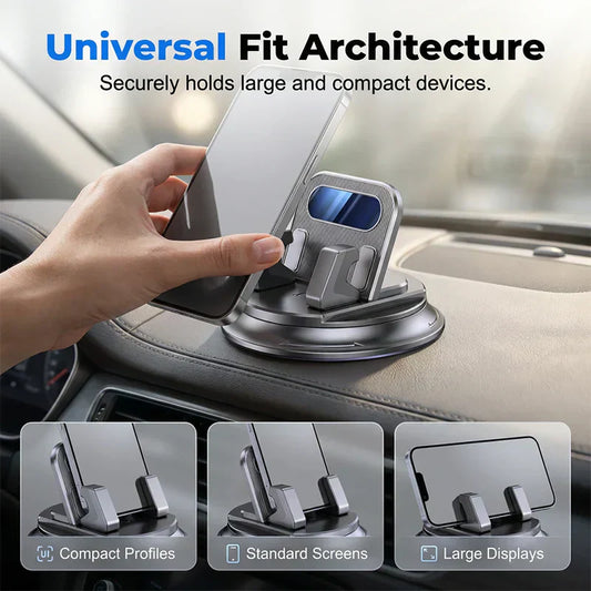 🔥Suporte para telemóvel para carro com rotação de 360° 🏆 – Fixação por ventosa super resistente, compatível com todos os telemóveis 🔄