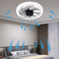 Ventilador com luz silencioso 2 em 1 ajustável com controlo remoto