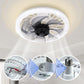 Ventilador com luz silencioso 2 em 1 ajustável com controlo remoto