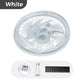 Ventilador com luz silencioso 2 em 1 ajustável com controlo remoto