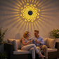 ☀️ Lâmpada solar Mandala para jardim e terraço – Lâmpada de chão e aplique de parede 2 em 1 – Decoração ornamental com efeito vintage – À prova de ferrugem e duradoura