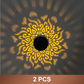 ☀️ Lâmpada solar Mandala para jardim e terraço – Lâmpada de chão e aplique de parede 2 em 1 – Decoração ornamental com efeito vintage – À prova de ferrugem e duradoura