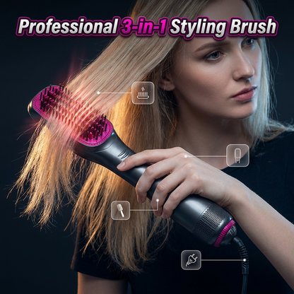 💗Promoção Imperdível: 50% de desconto🌸Escova de Ar Quente Profissional 3 em 1