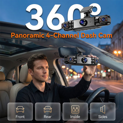 ✨ Câmera de estacionamento Eagle Eye 360° – 1080P, visualização em 4 direções, Wi-Fi 📹