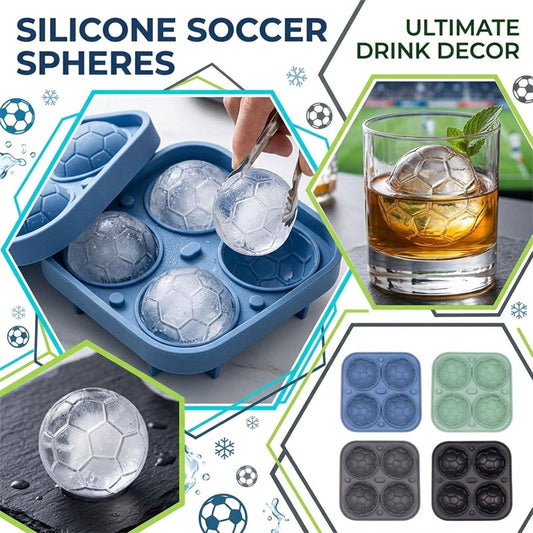 Molde de silicone para bola de gelo em formato de bola de futebol