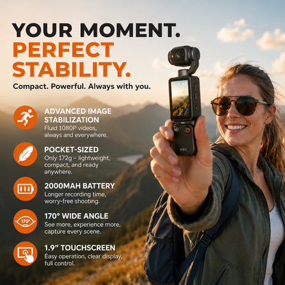 📸 50% DE DESCONTO – Edição Limitada 📸 Câmara de bolso com ecrã rebatível | Selfies perfeitas, partilha instantânea e sem necessidade de edição