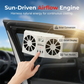 🚗Ventilador de exaustão para carro movido a energia solar – Ventilação turbo dupla e visor de temperatura☀️