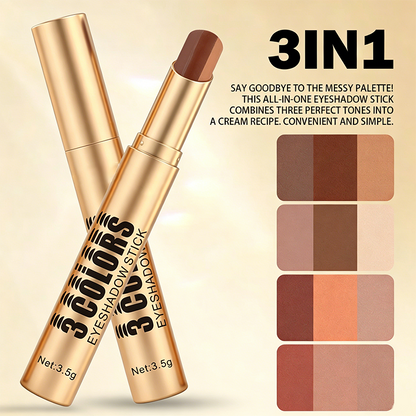 ⏳Oferta Especial por Tempo Limitado⏰Bastão de Sombra Degradê 3 em 1 – Aplicação com uma única passada, à prova d'água, ponta curva ✨