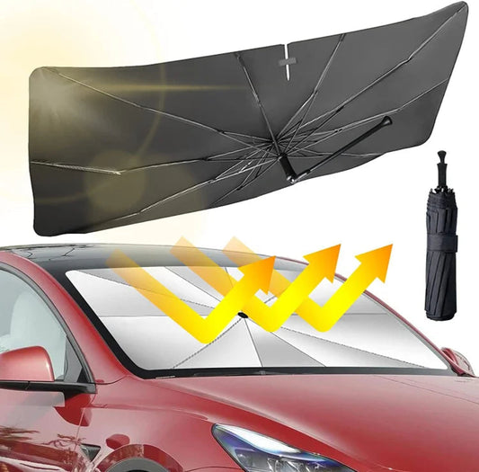 Guarda-chuva para para-brisas do carro - Guarda-chuva dobrável para carro com proteção solar para carros com proteção UV (proteção de isolamento térmico) para para-brisas de automóveis
