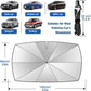 Guarda-chuva para para-brisas do carro - Guarda-chuva dobrável para carro com proteção solar para carros com proteção UV (proteção de isolamento térmico) para para-brisas de automóveis