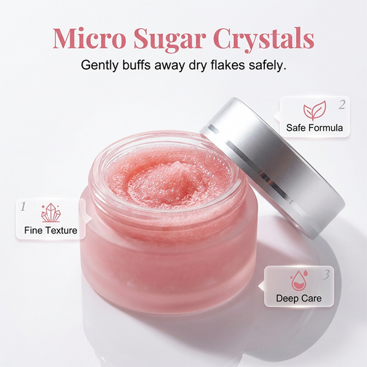 Esfoliante labial suave de morango
