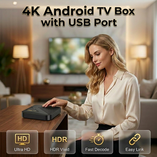 🍿 Smart TV Box Android com Bluetooth — Assista conteúdos de streaming | Prime Video | BBC iPlayer em 4K